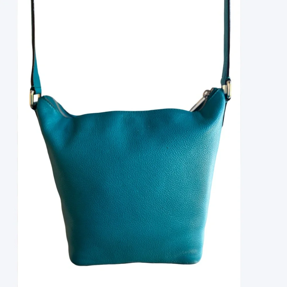 Michael Kors Dark Teal Pebbled Leather Shoulder Bag - Picture 5 of 16